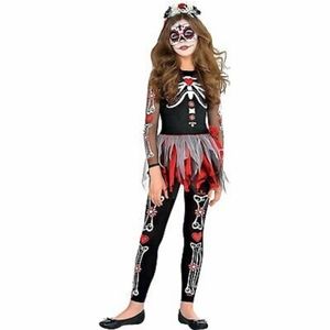 amscan Girls Scared to The Bone Costume - Medium